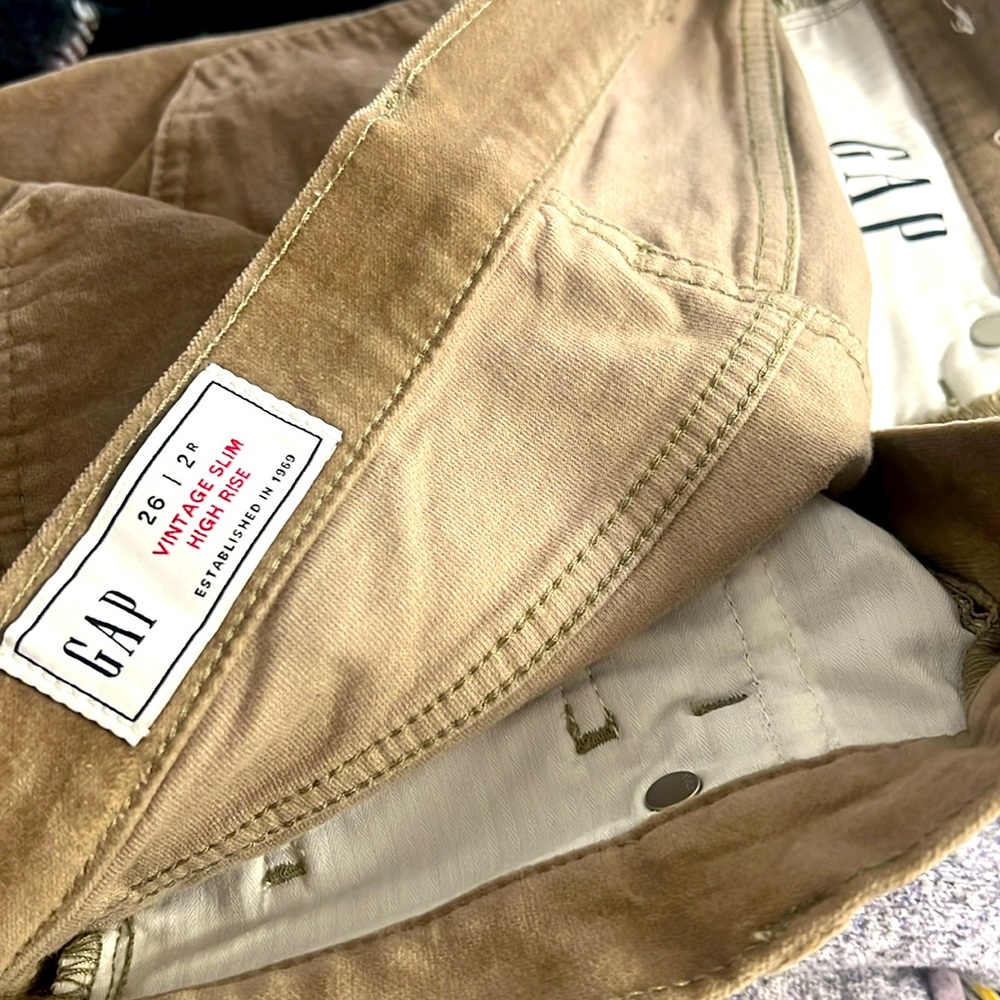Khaki corduroy pants, GAP